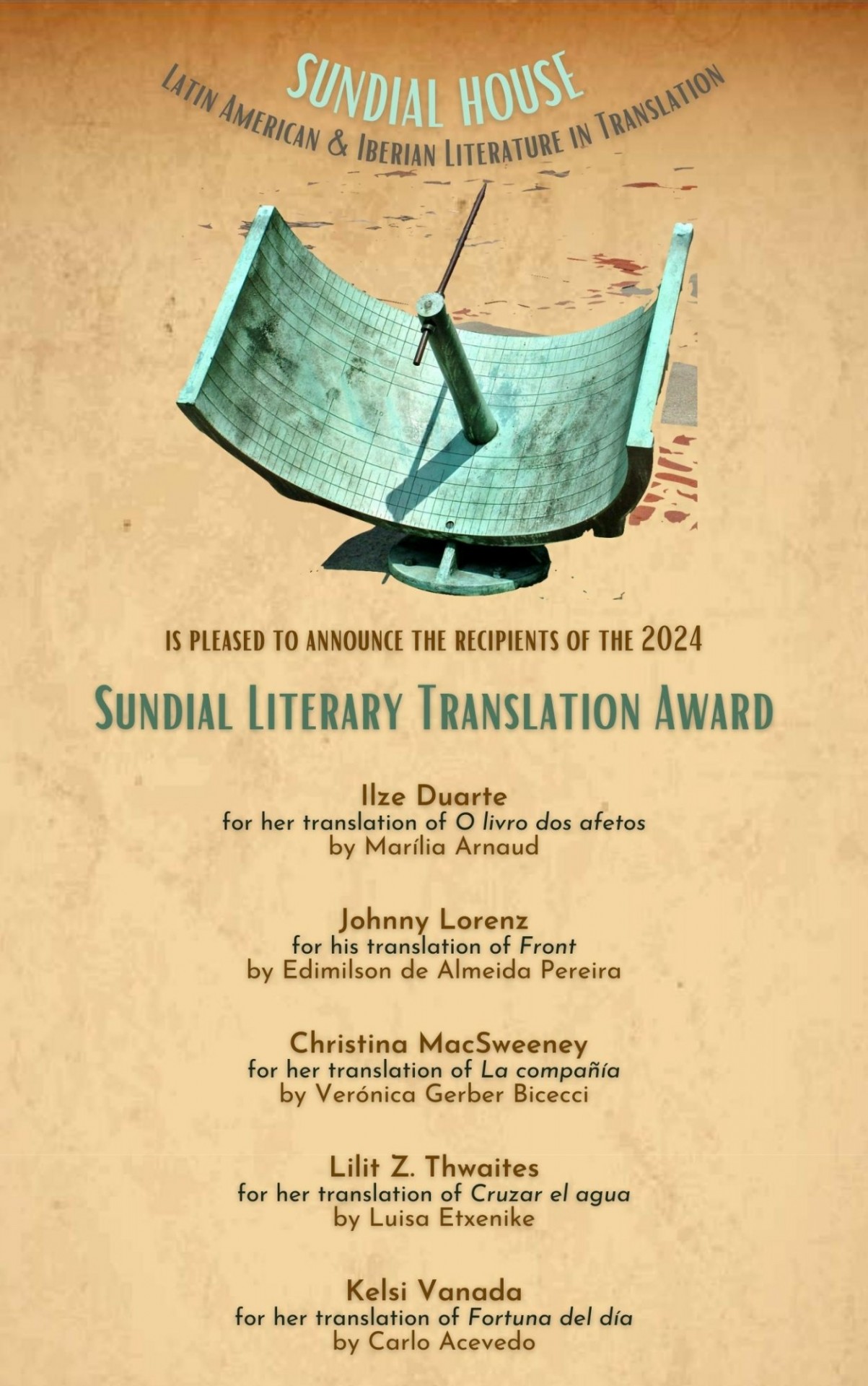 2024 Sundial Literary Translation Award