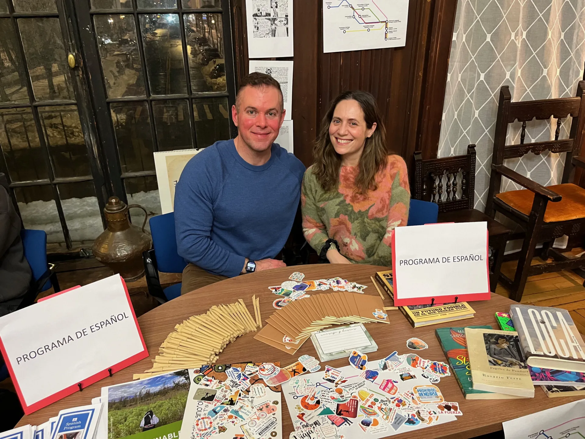 Faculty at the Spanish Program Table at the Open House Spring 2026 Department of Latin American and Iberian Cultures Columbia University