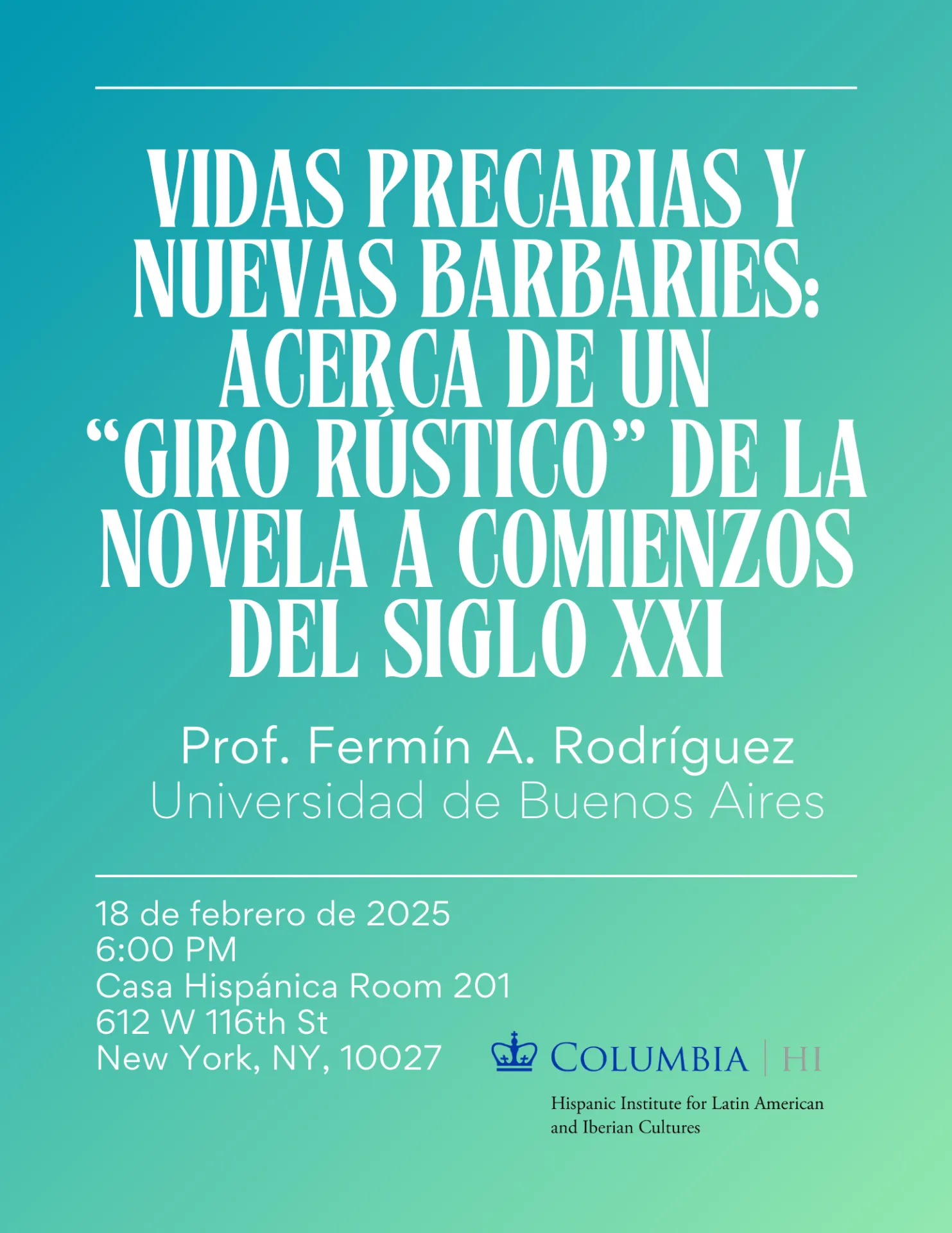 Flyer of the event.